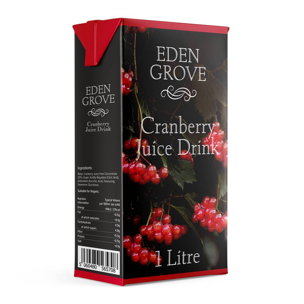 Eden Grove Cranberry Juice Drink (12 x 1L)
