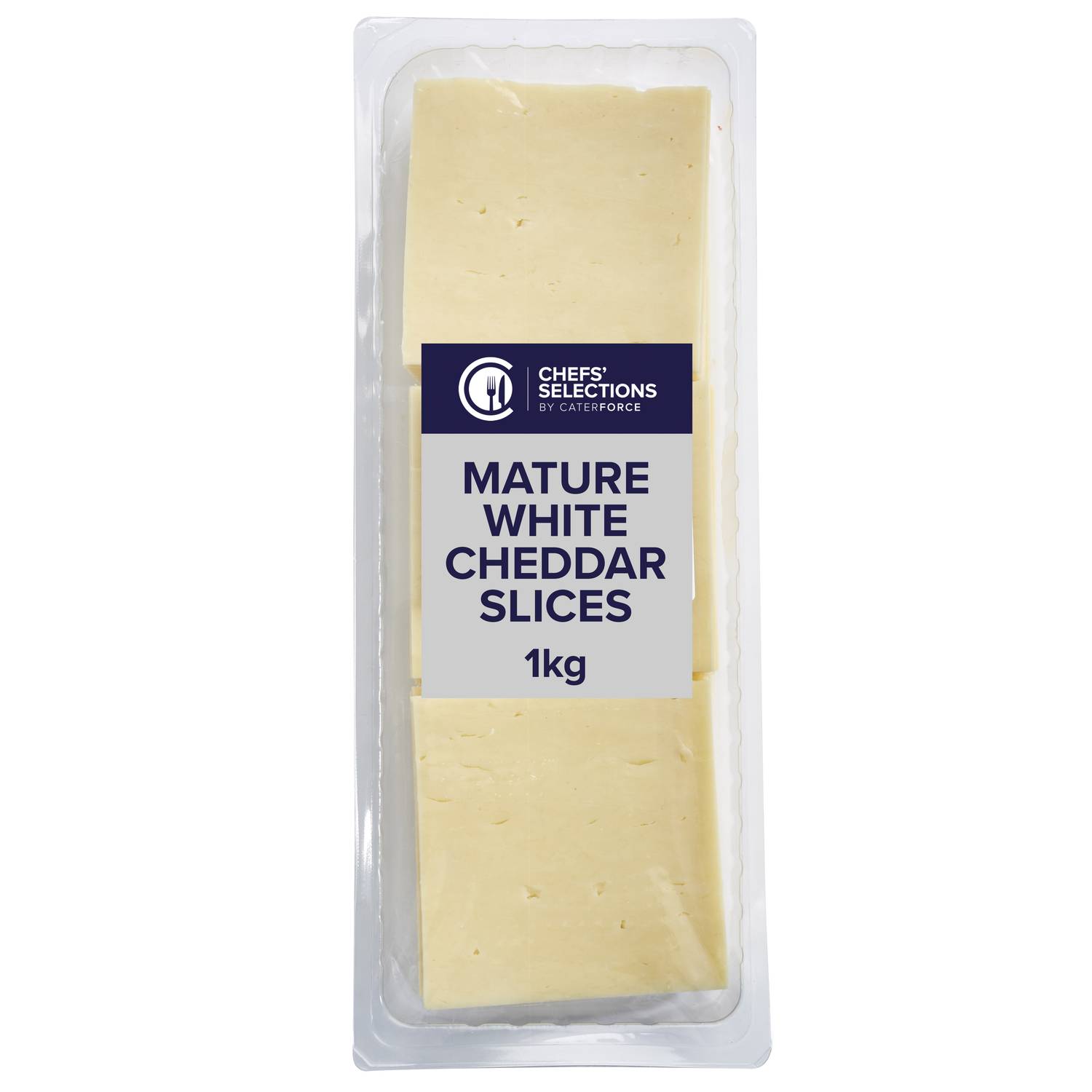 Chefs’ Selections Mature White Cheddar Cheese Slices (6 x 1kg)