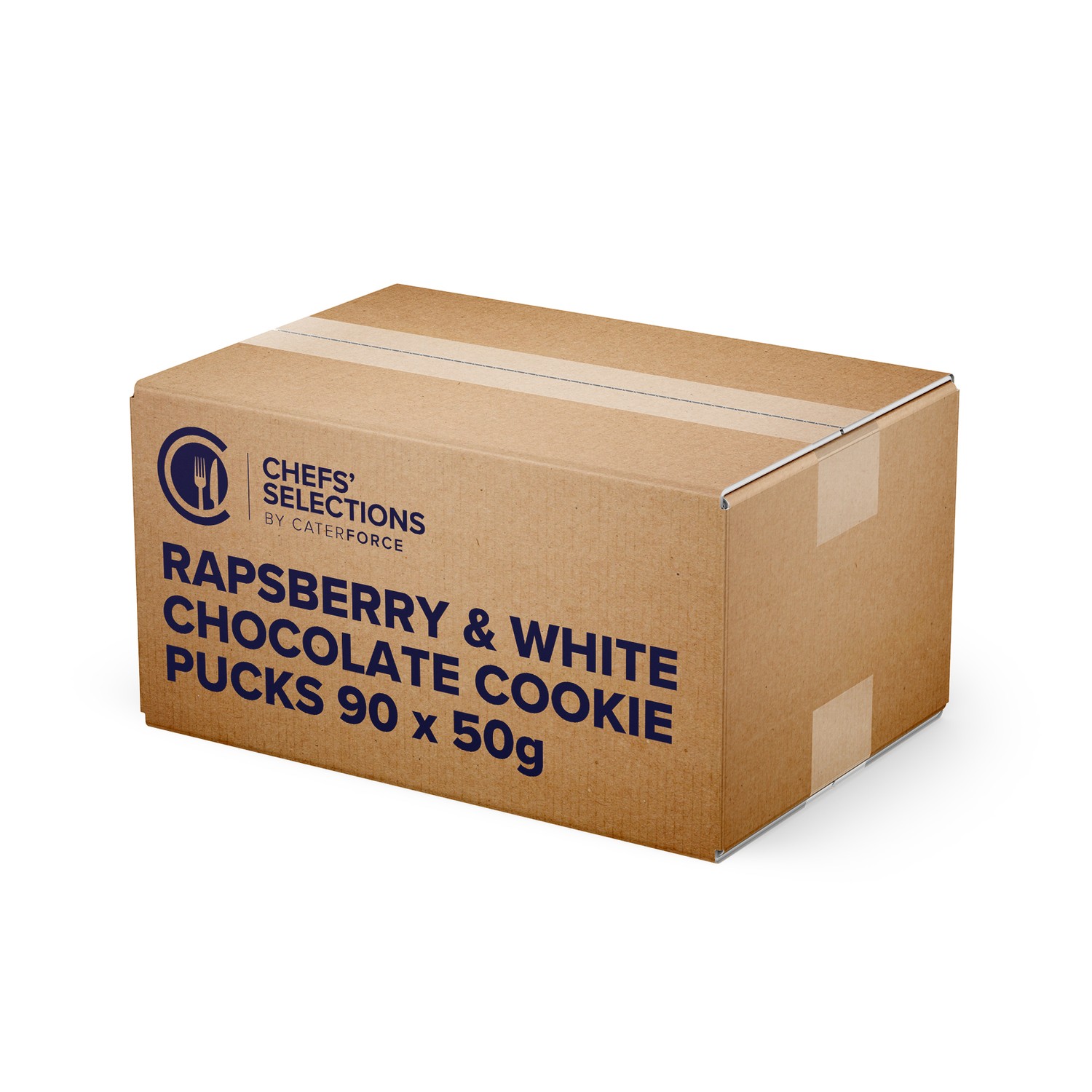 Chefs’ Selections Raspberry & White Chocolate Cookie Pucks (90 x 50g)