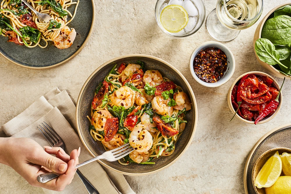 Chilli &#038; Garlic King Prawn Spaghetti