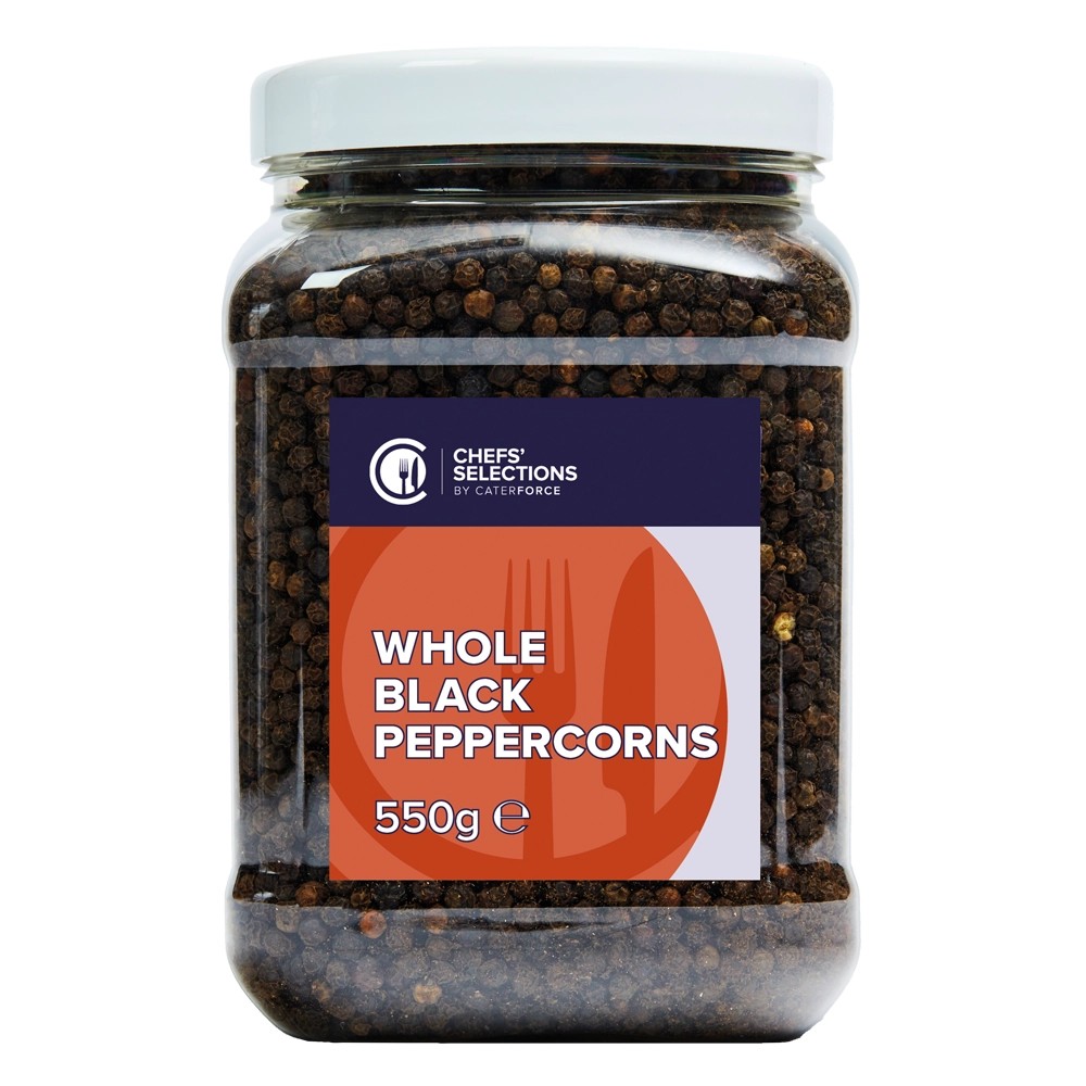 Chefs’ Selections Whole Black Peppercorns (6 x 550g)