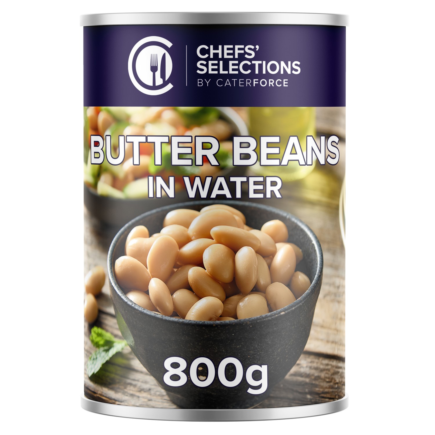 Chefs’ Selections Butter Beans In Water (6 x 800g)