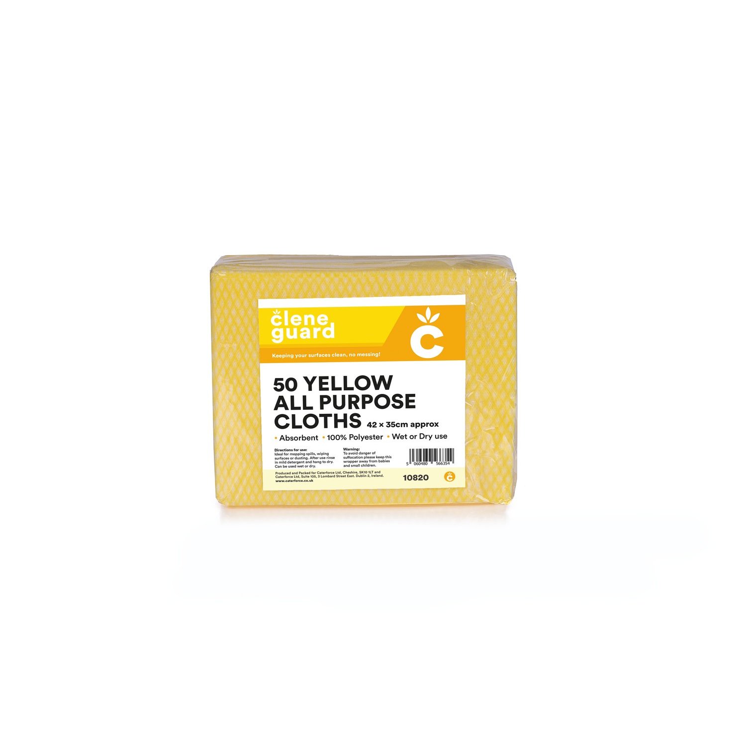 Clene Guard Yellow All Purpose Cloths (20 x 50)