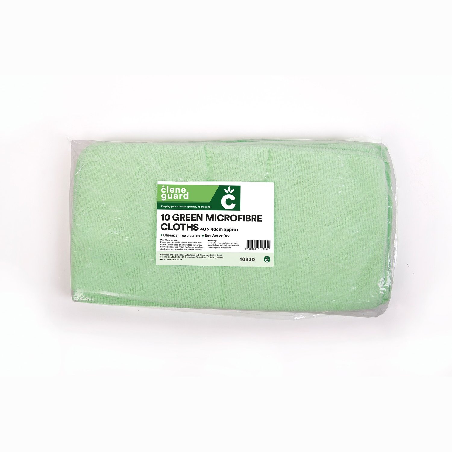 Clene Guard Green Microfibre Cloths (20 x 10)