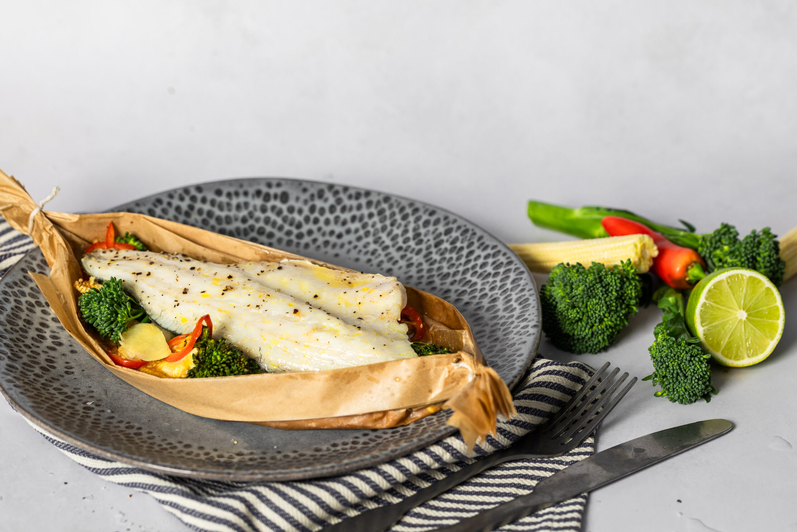 Thai-Style Sea Bass Parcels