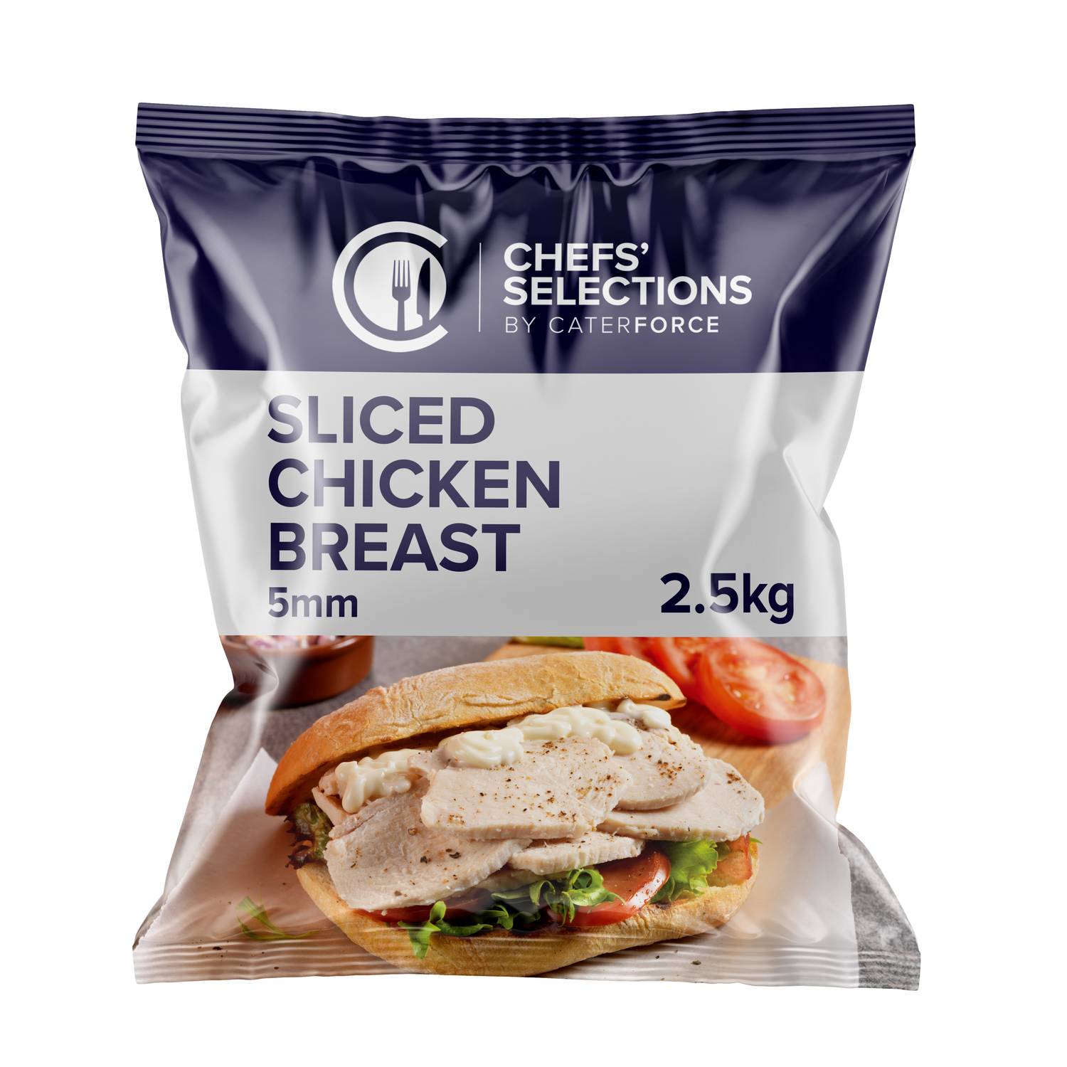 Chefs’ Selections Steamed Cooked Sliced Chicken 5mm (4 x 2.5kg)