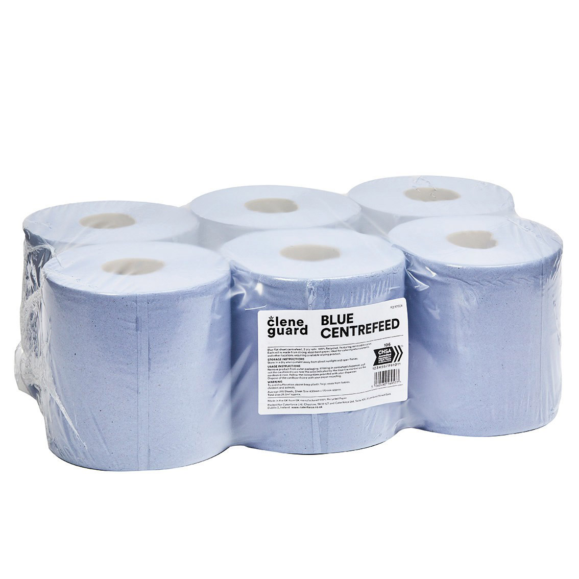 Clene Guard Blue Centrefeed 150m x 168mm (6 x 1)