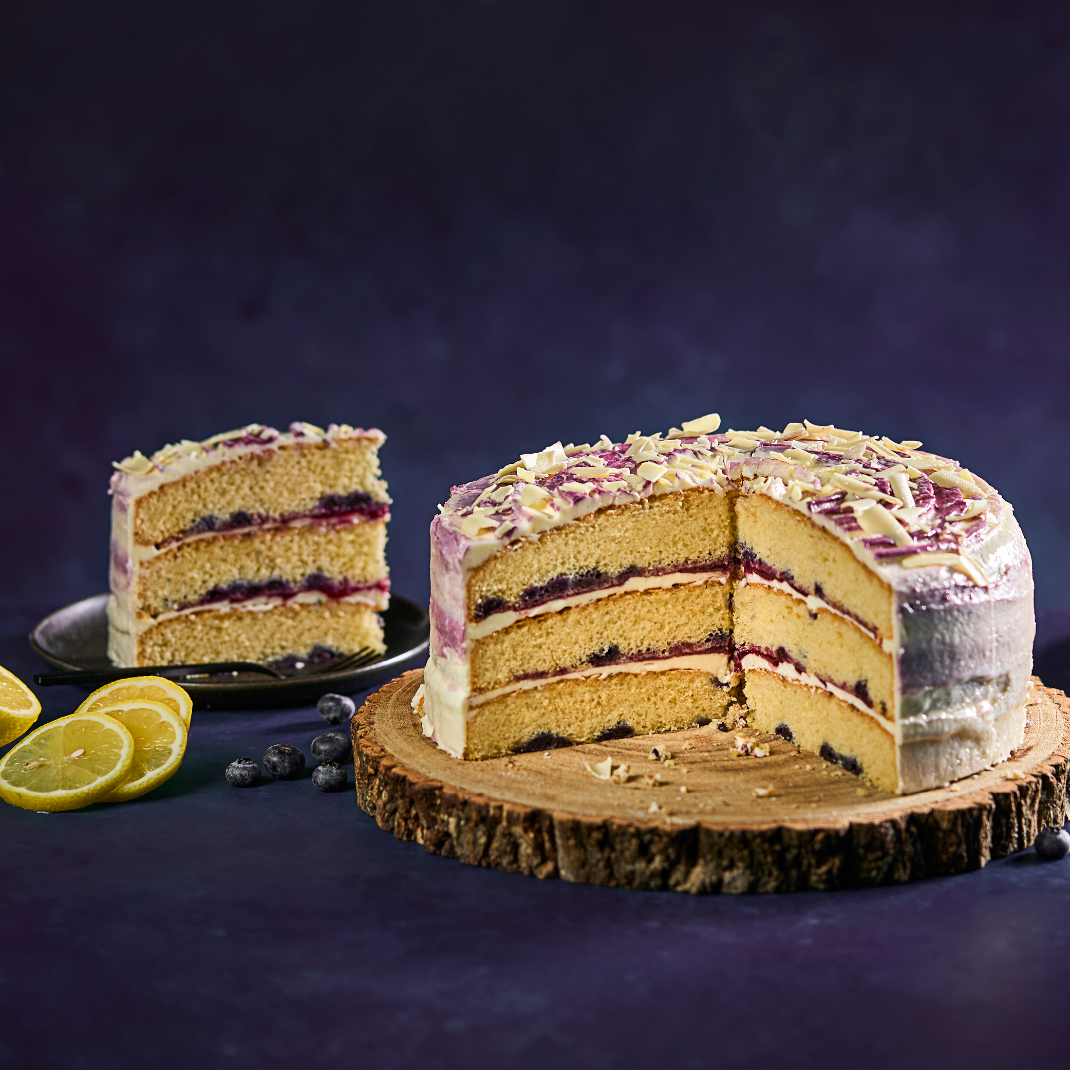 Chefs’ Selections Premium Collection Triple Layer Blueberry & Lemon Cake (1 x 16 portions)